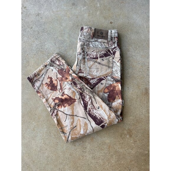 Vintage Wrangler Mens Camouflage Cargo Pants Size 32X30 B4 - Picture 1 of 8